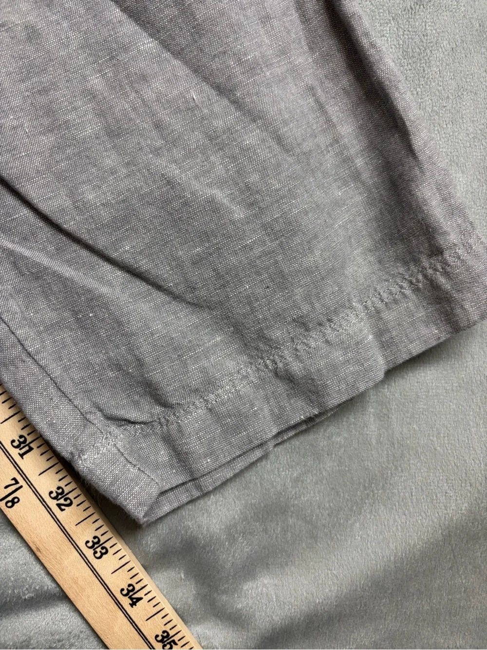 Banana Republic Women’s Linen Blend Pants Gray Straight Leg Size 4 Casual Beach